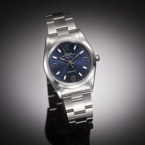 Rolex Air King Watch Blue Dial