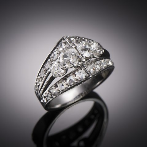 French diamond ring (1.40 carat) circa 1935
