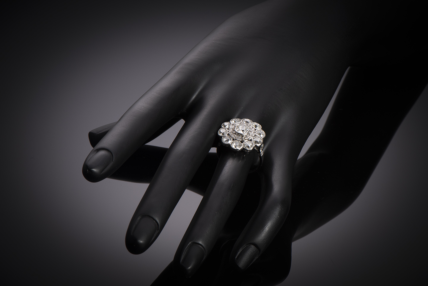 French Art Deco diamond ring (3.10 carats)-3