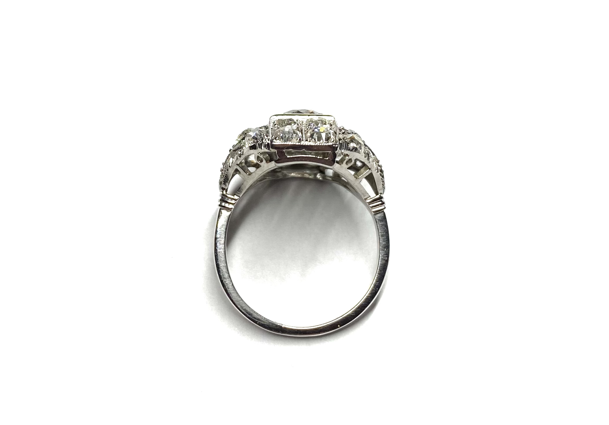 French Art deco diamond ring (1.70 carat)-2