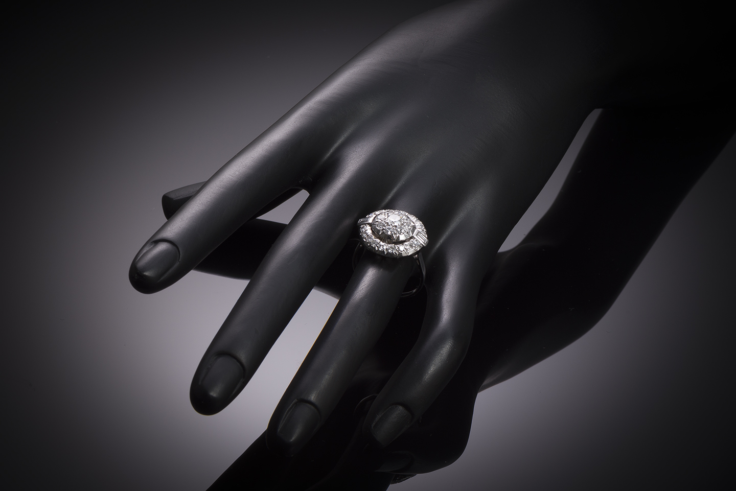 Art deco diamond ring (approximately 1.20 carat)-3