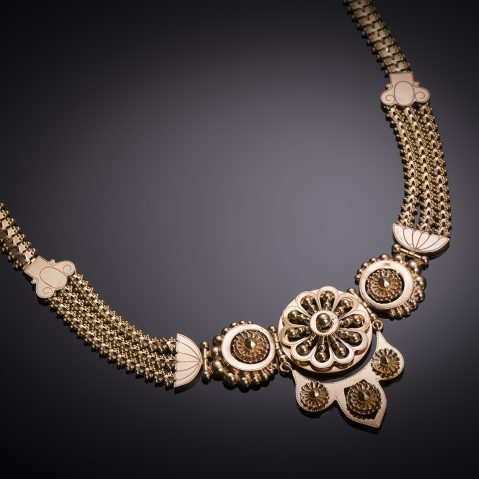 French gold necklace 19th century