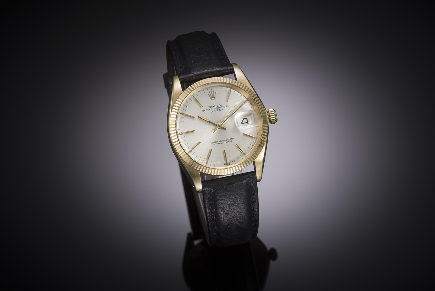 Rolex Oyster Perpetual Date vintage gold watch (1967)-1