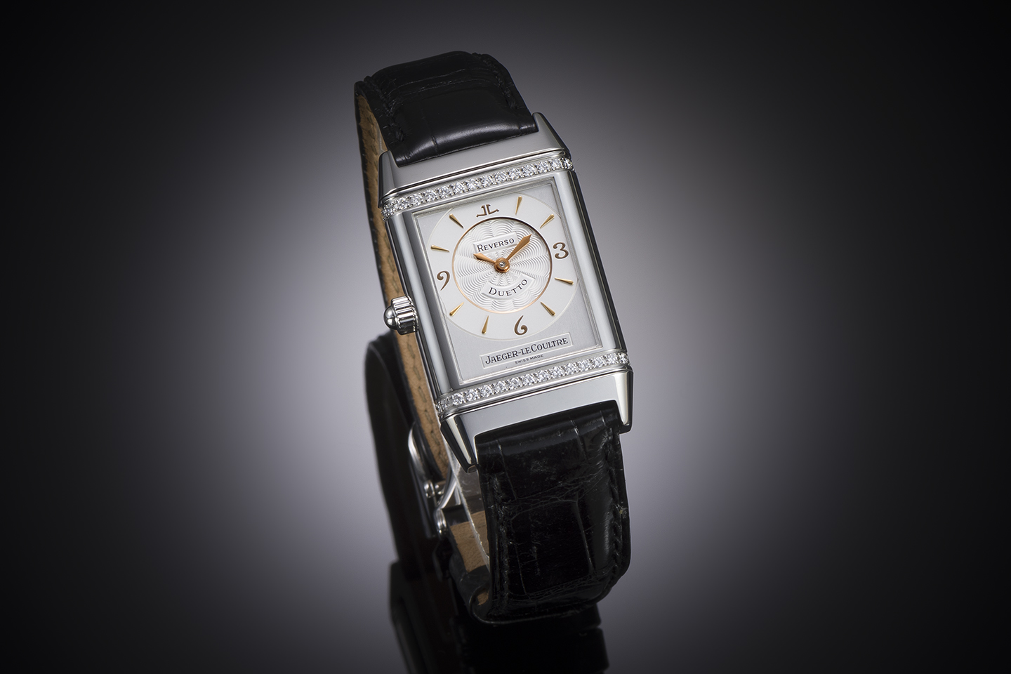 Jaeger-LeCoultre Reverso Duetto classic diamond watch – Serviced January 2024-1