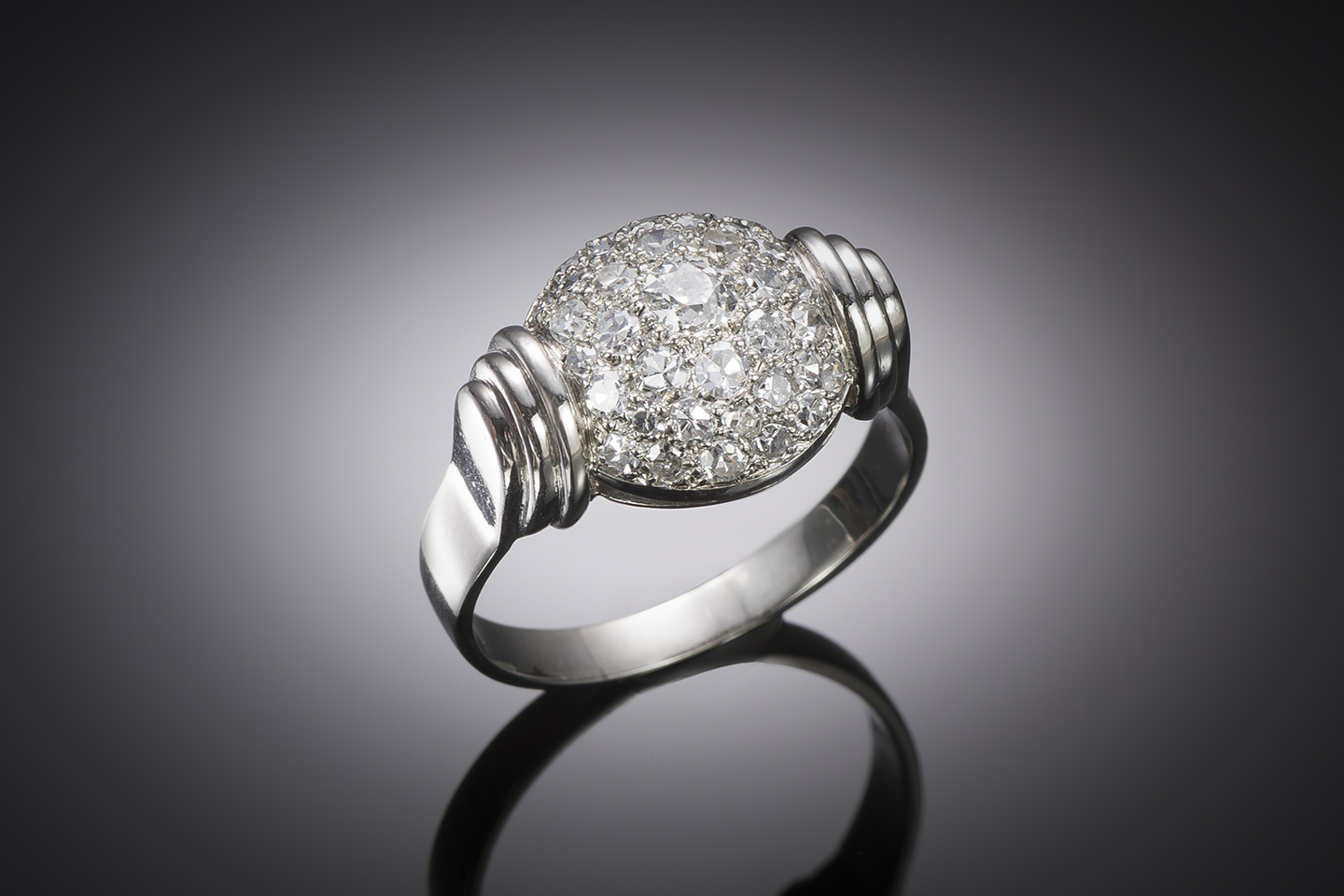 French Modernist ring circa 1935 diamonds Henri Bloch-1