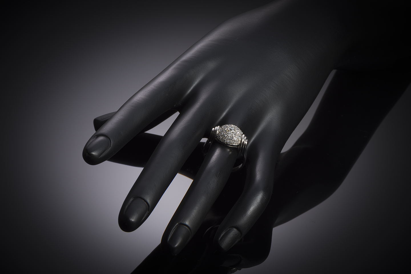 French Modernist ring circa 1935 diamonds Henri Bloch-3