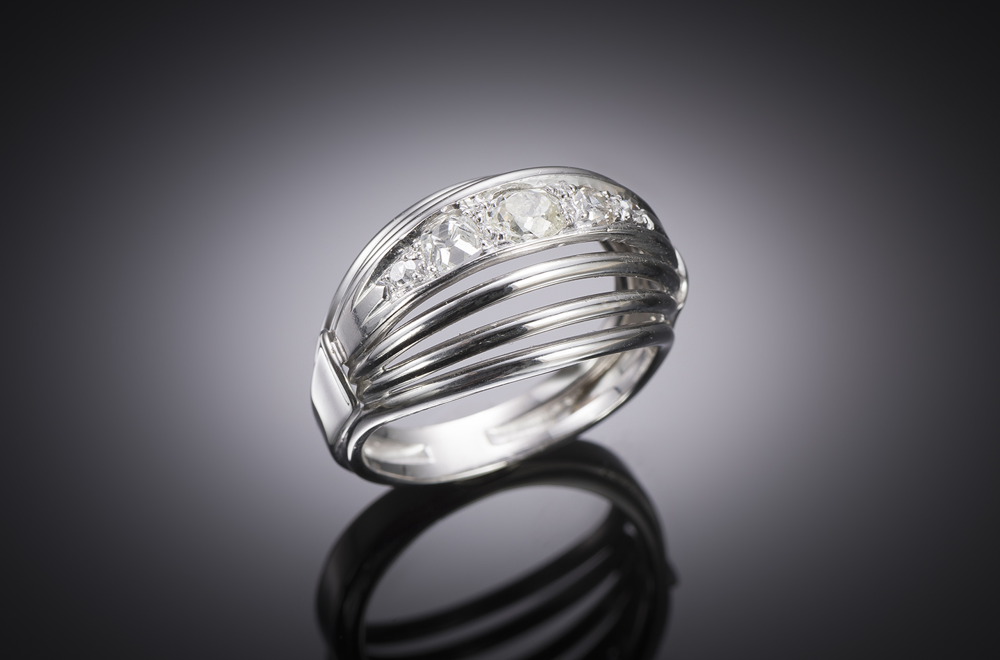 French vintage diamond ring (1 carat)-1