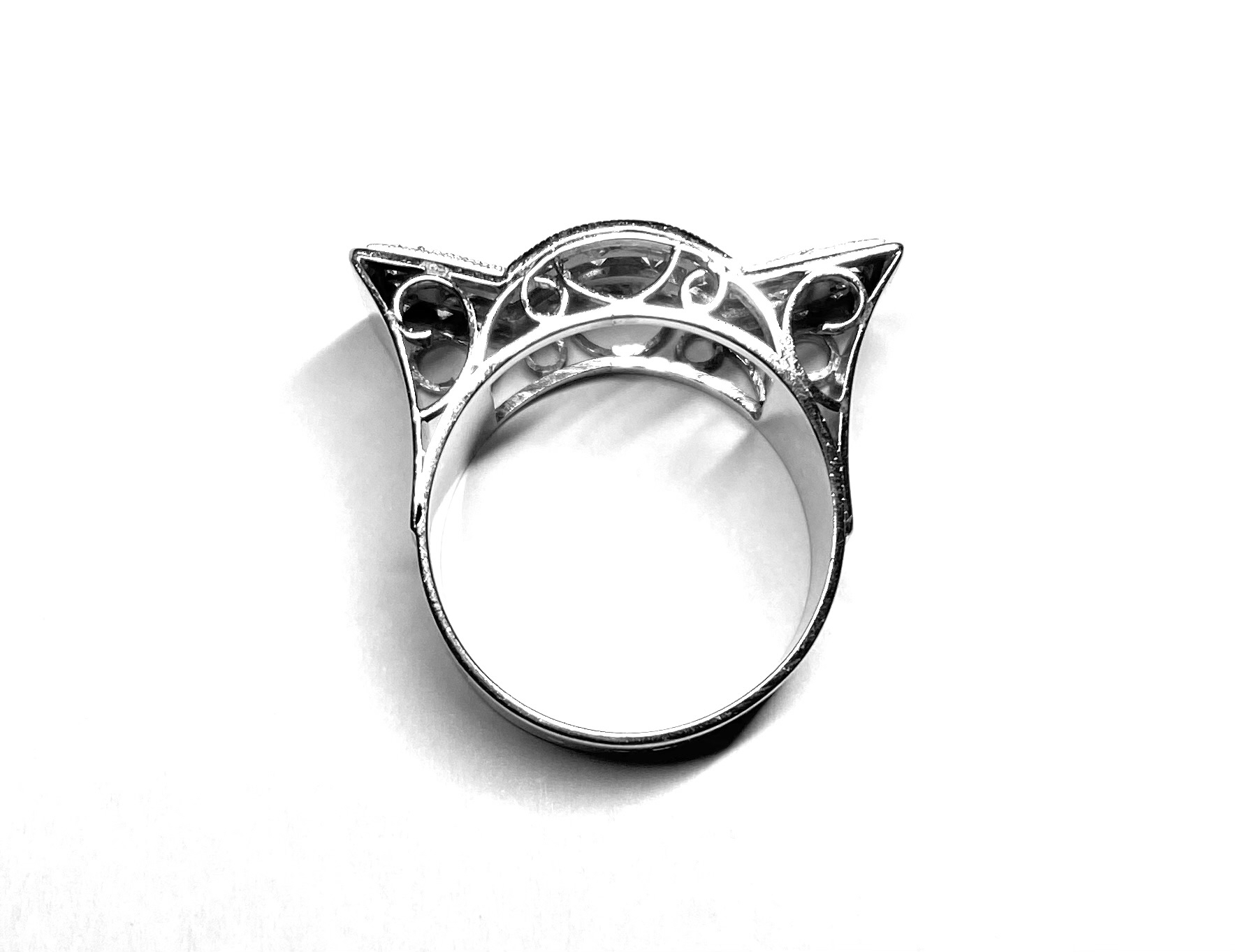 Modernist geometric diamond ring (1 carat)-2