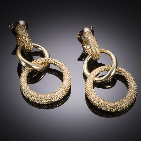 French Van Cleef & Arpels earrings by André Vassort circa 1970 (length 6 cm)