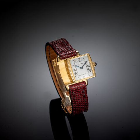 Vintage Cartier Tank Reverso Gold Watch