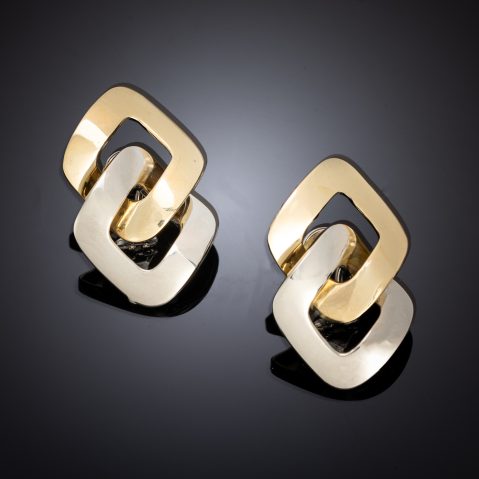 Pomellato Two-Tone Gold Earrings – 26.6 grams