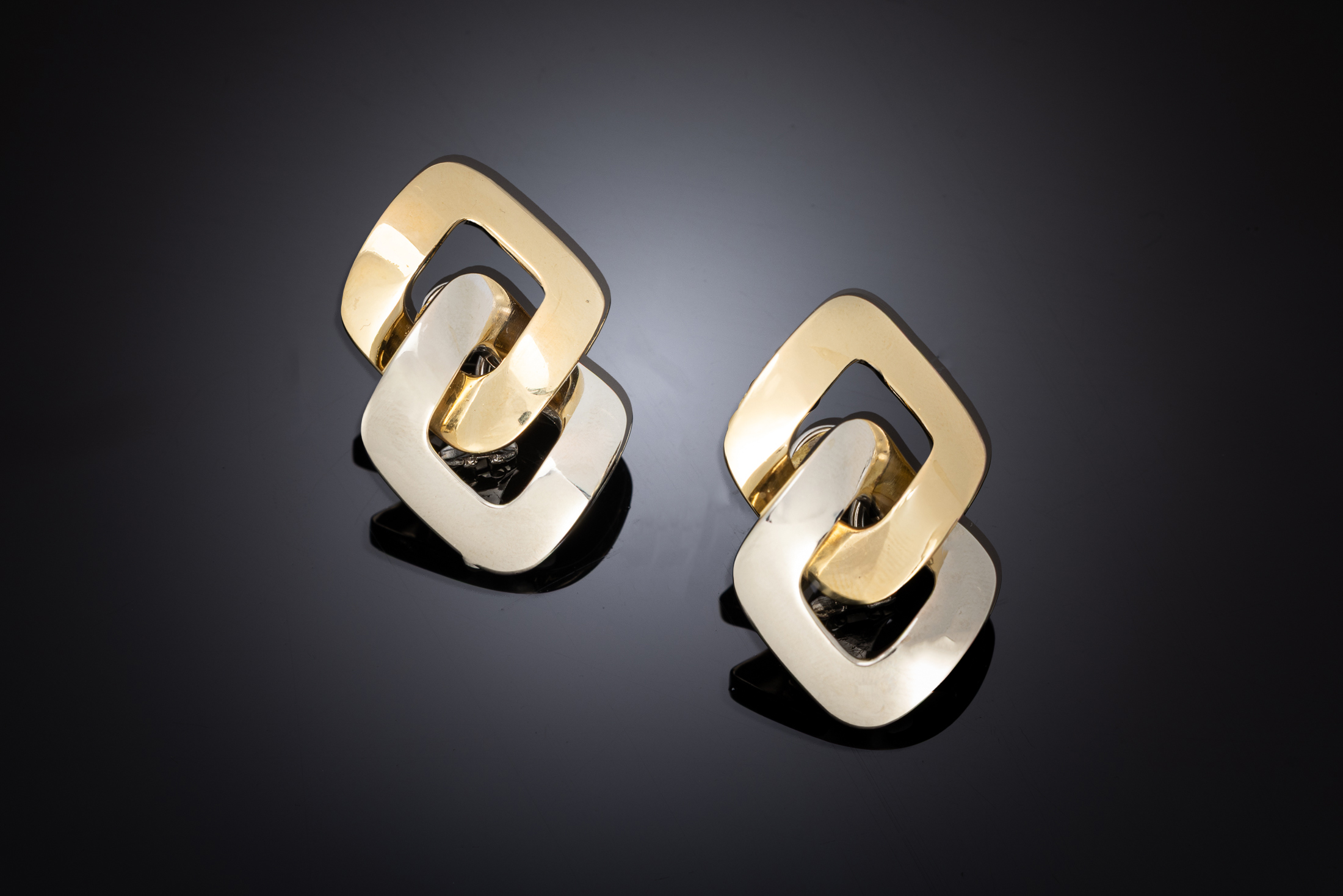 Pomellato Two-Tone Gold Earrings – 26.6 grams-1