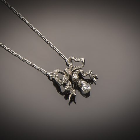 Pendentif diamants Belle Epoque