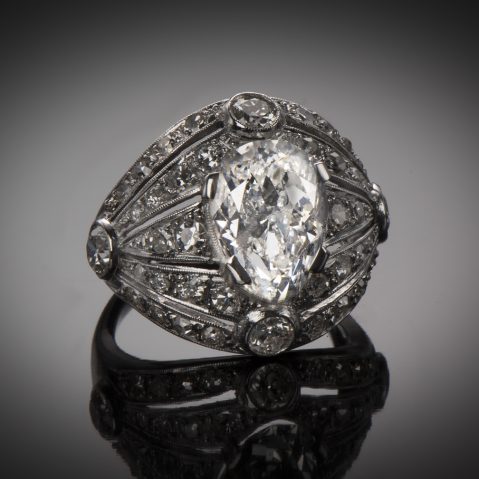 Bague diamants (5 carats) Art Déco