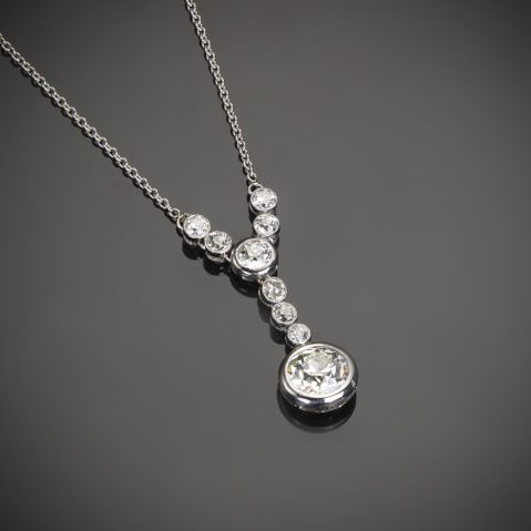 Pendentif diamants Art Déco (3 carats)