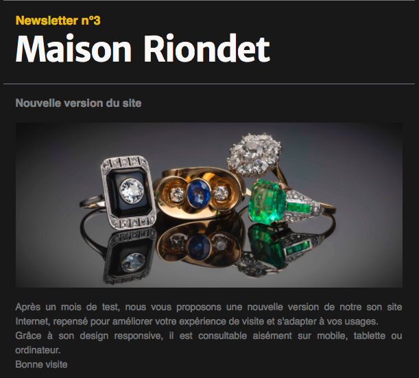 Newsletter Maison Riondet # 3