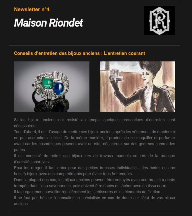 Newsletter Maison Riondet # 4