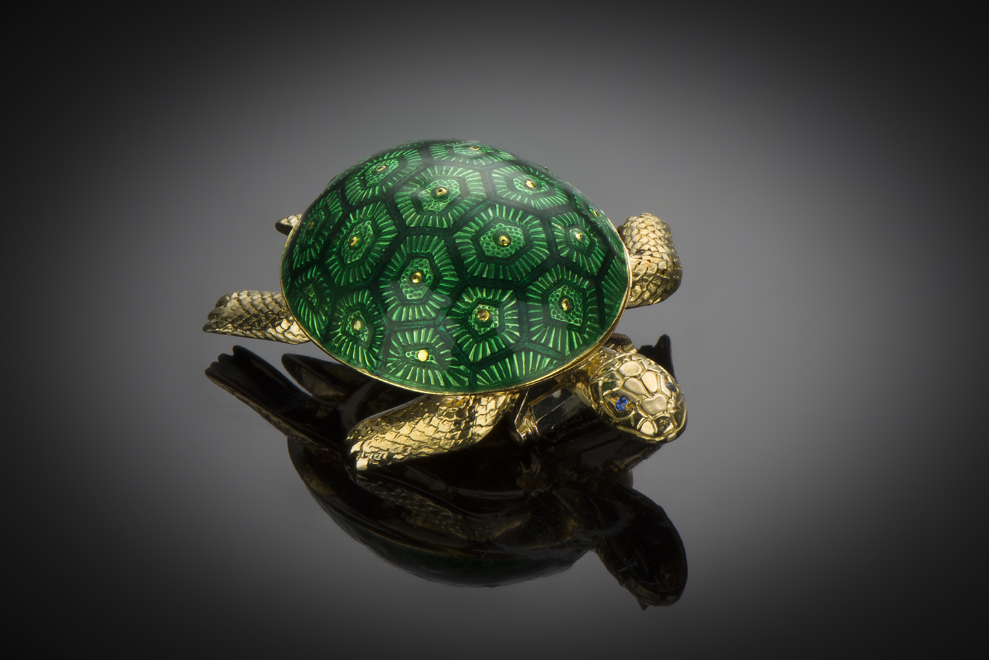 Broche tortue émaillée Boucheron-1