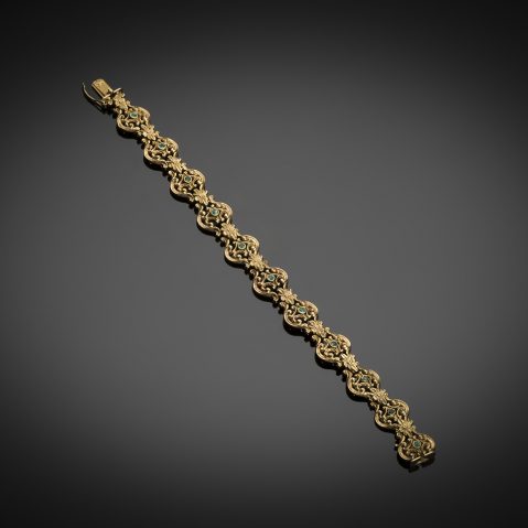 Bracelet émeraudes début XXe siècle