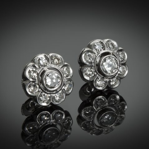 Boucles d’oreilles diamants Art Déco