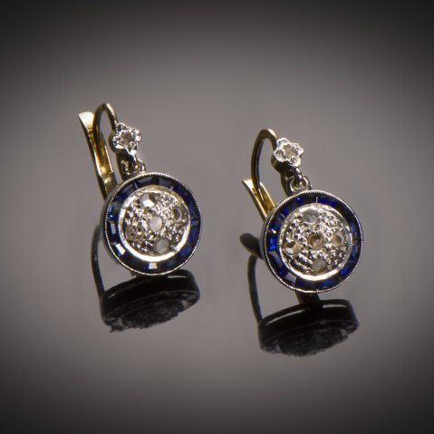 Boucles d’oreilles diamants Art Déco (vers 1930)
