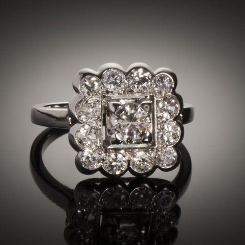 Bague diamants Art Déco (1,5 carat)