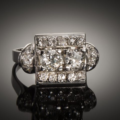 Bague Art Déco diamants (2 carats)
