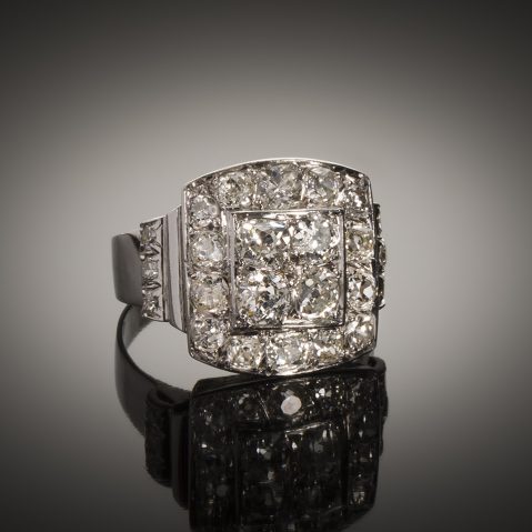 Bague diamants Art Déco (2,2 carats)