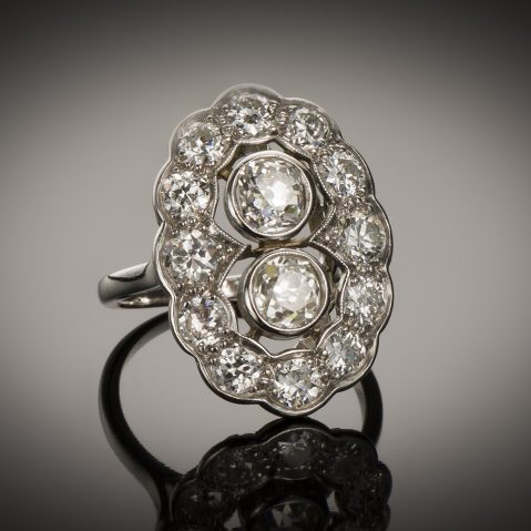 Bague diamants Art Déco (2,40 carats)