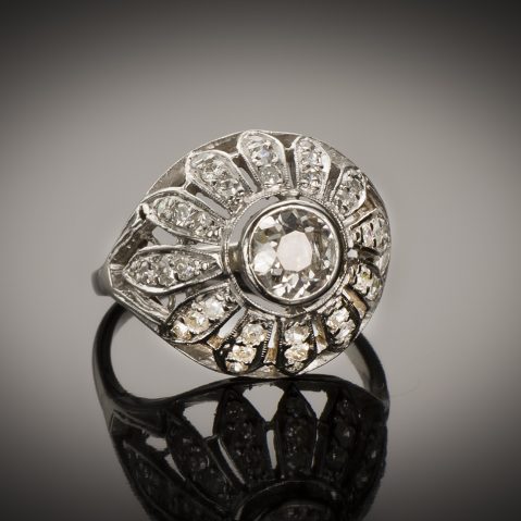 Bague Art Déco diamants (1,60 carat)