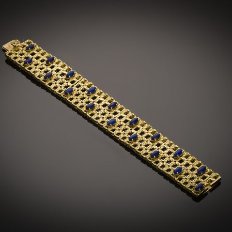Bracelet vers 1950 lapis lazuli