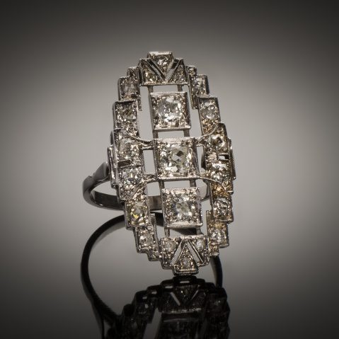 Bague diamants Art Déco (1,2 carat)