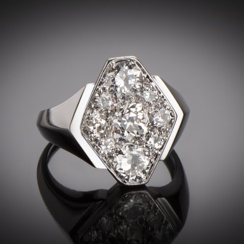 Bague diamants Art Déco (2 carats)