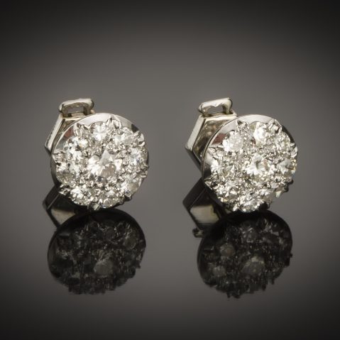 Boucles d’oreilles Art Déco diamants (1,60 carat)