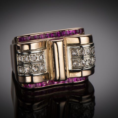 Bague diamants vers 1940