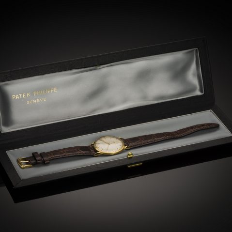 Montre Patek Philippe de 1956 or (avec extrait des registres et écrin d’origine)