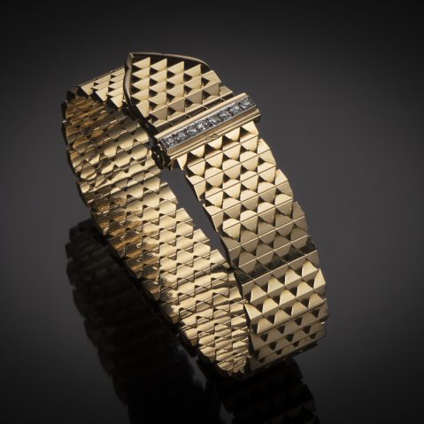 Bracelet « ceinture » diamants vers 1950
