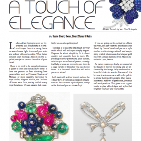 Retrouvez-nous dans le magazine américain JHJ de mai/juin avec l’article de Sophia Silvert “A touch of elegance”