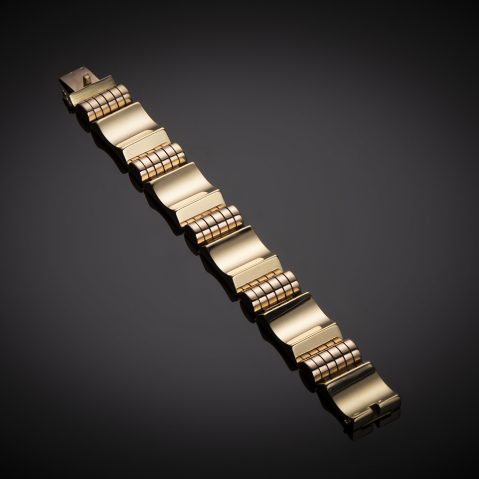 Bracelet « Tank » – Or 750/1000 – 75g – vers 1940