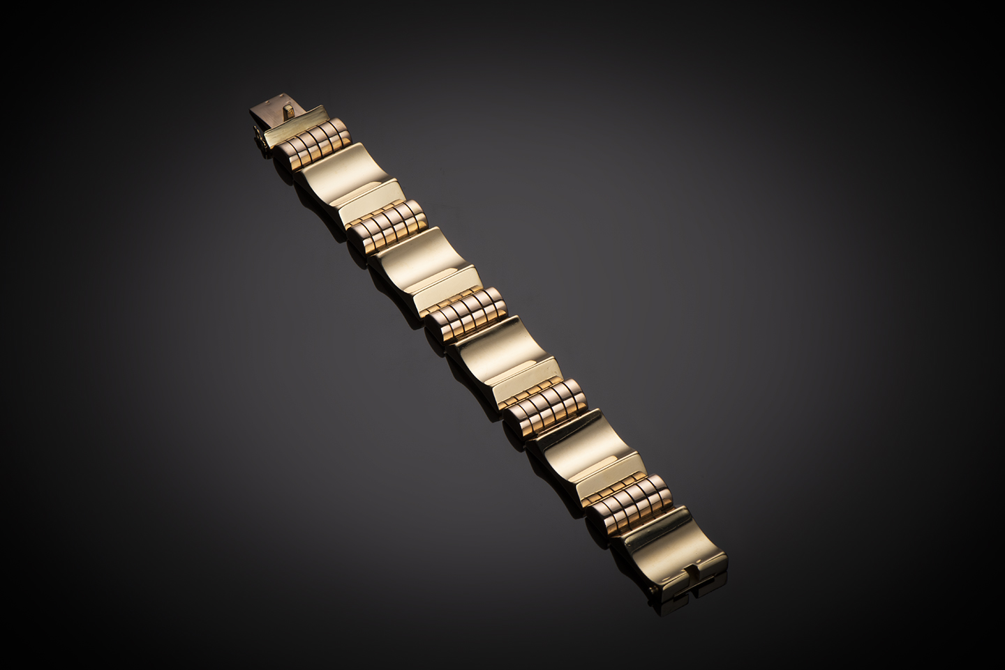 Bracelet « Tank » – Or 750/1000 – 75g – vers 1940-1