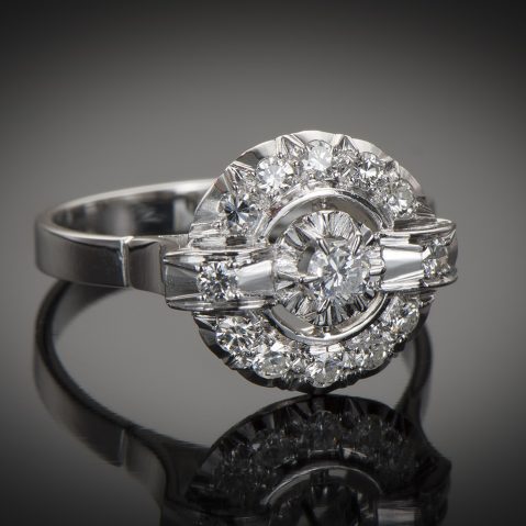 Bague Art Déco diamants