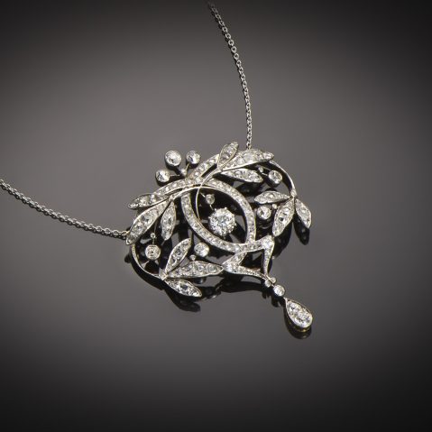 Pendentif diamants Belle Epoque