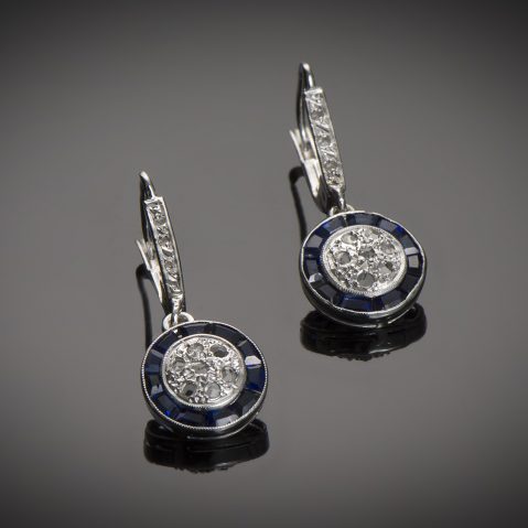 Boucles d’oreilles diamants Art Déco