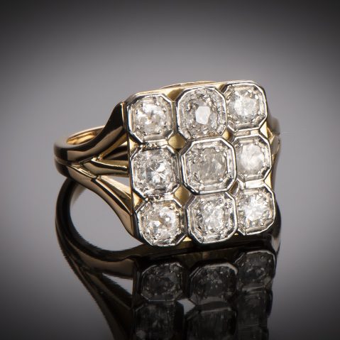 Bague diamants vers 1950