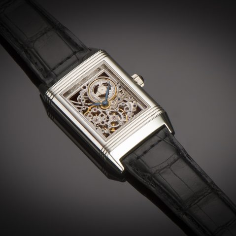 Montre Jaeger LeCoultre Reverso squelette platine série limitée (500 pièces monde)