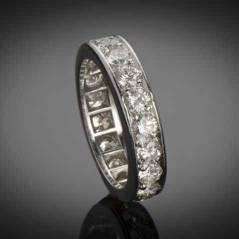 Alliance diamants (2,60 carats) platine