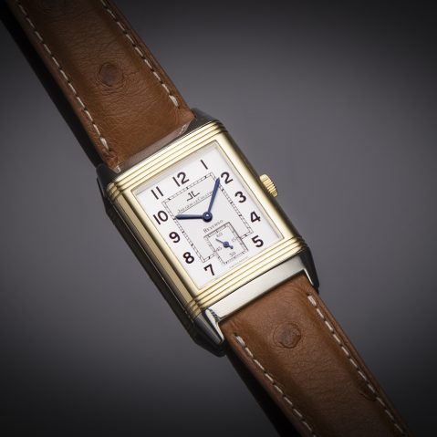 Montre Jaeger LeCoultre Reverso grande taille or acier