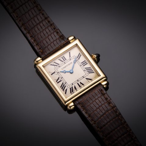 Montre Cartier obus or