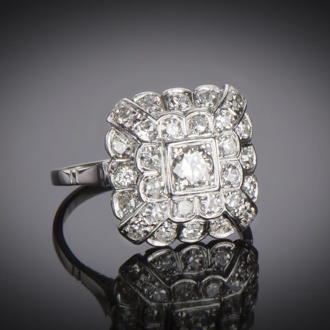 Bague Art Déco diamants