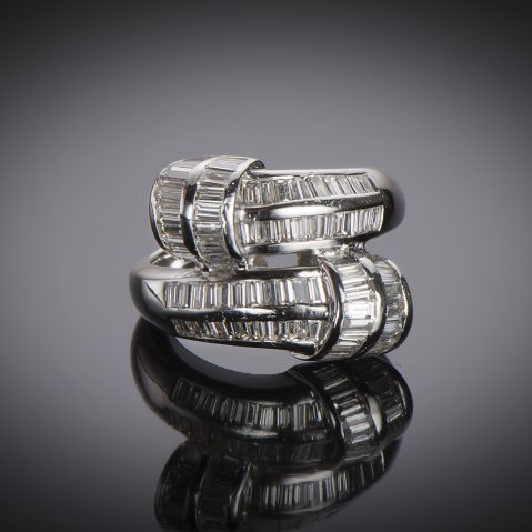 Bague diamants baguettes (3 carats)